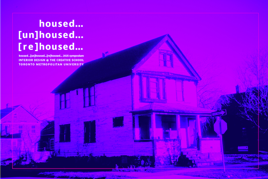 Photo of House with housed [un]housed... [re] housed... in front.